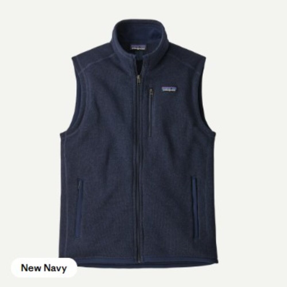 Like New Patagonia Navy Blue Men's Better Sweater Fleece Vest Size Small